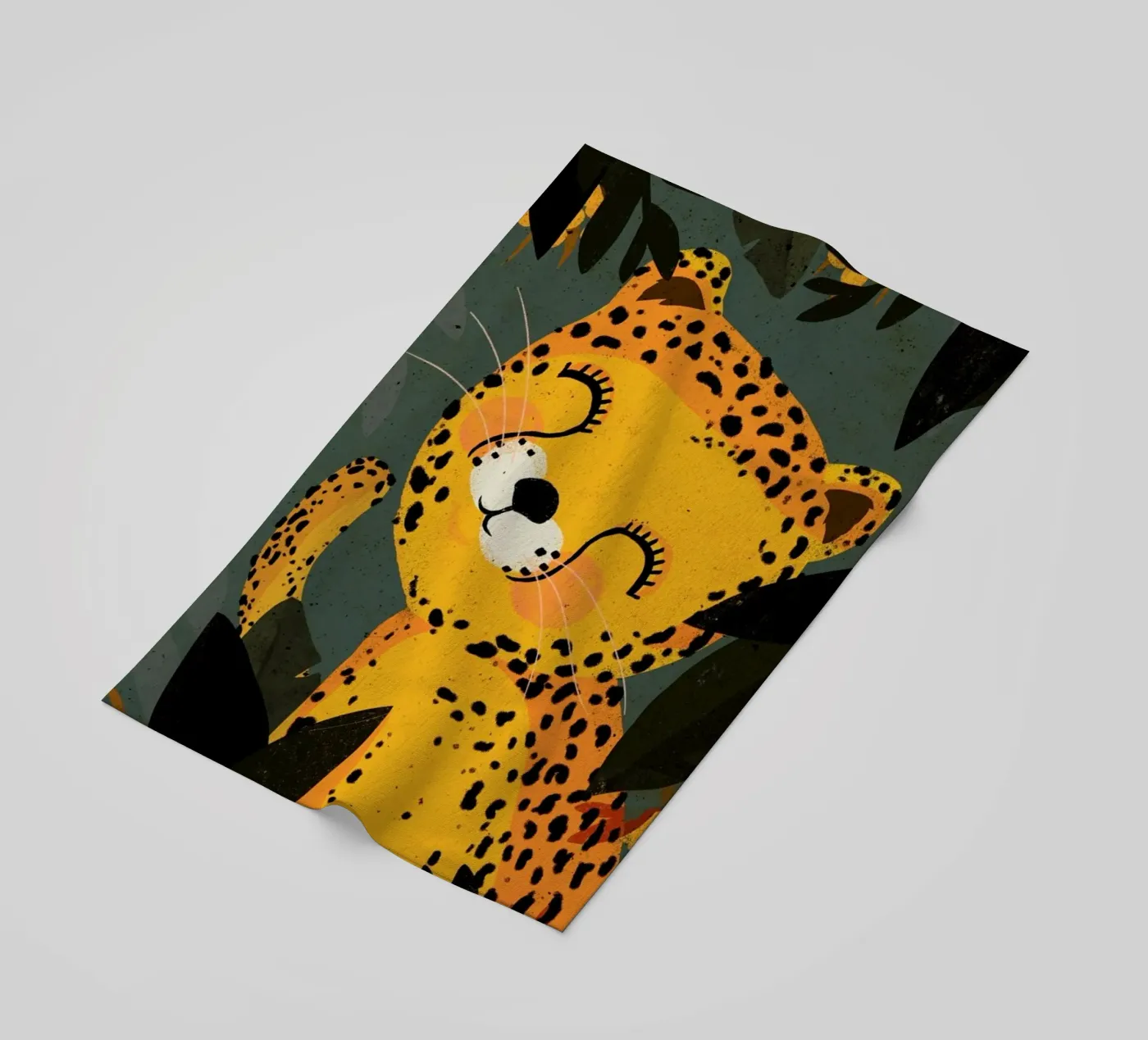 Young Leopard serviette de plage de treechild