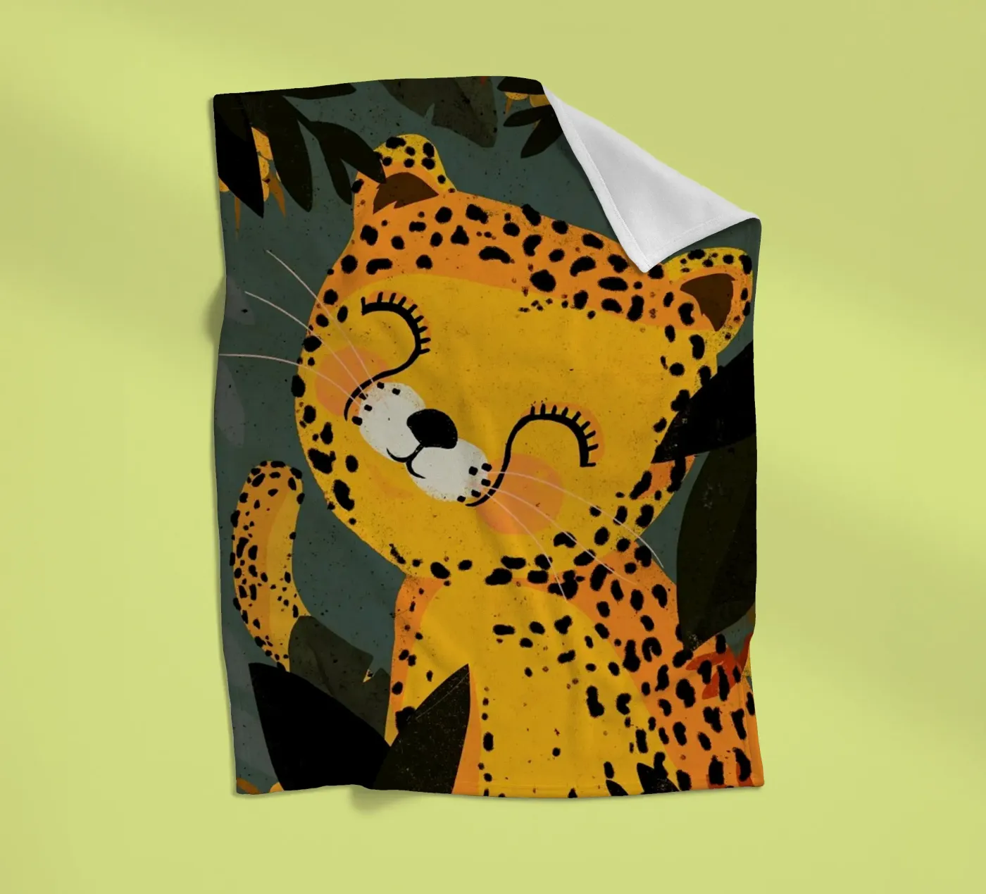 Young Leopard Fleecedecke von treechild