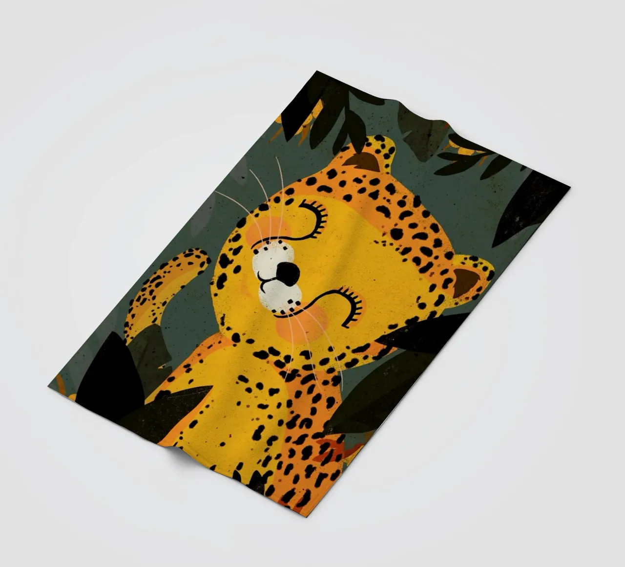 Young Leopard Fleecedecke von treechild