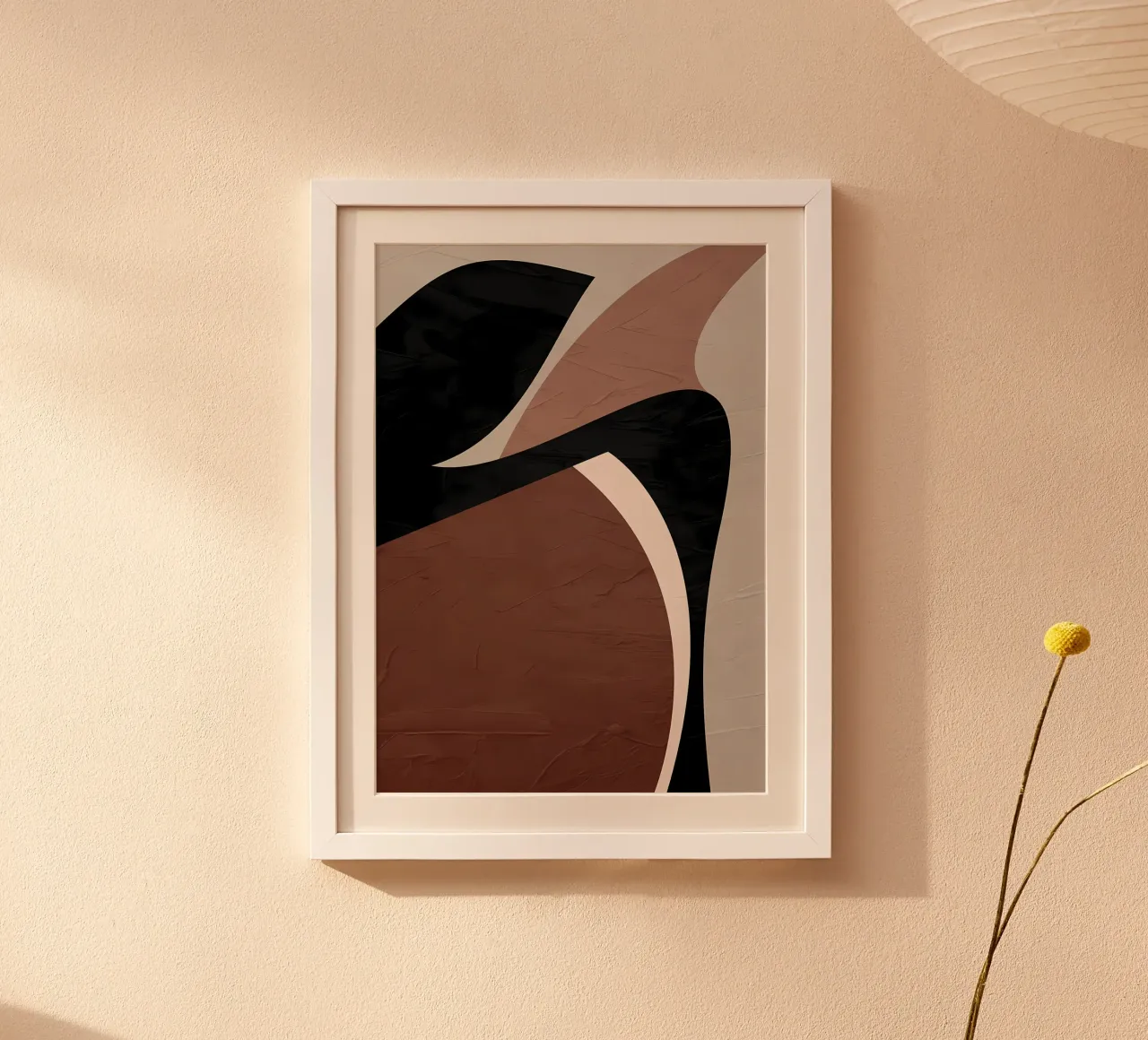 ASTRATTO ORGANICO 227A poster con telaio in legno da Aiden Garcia