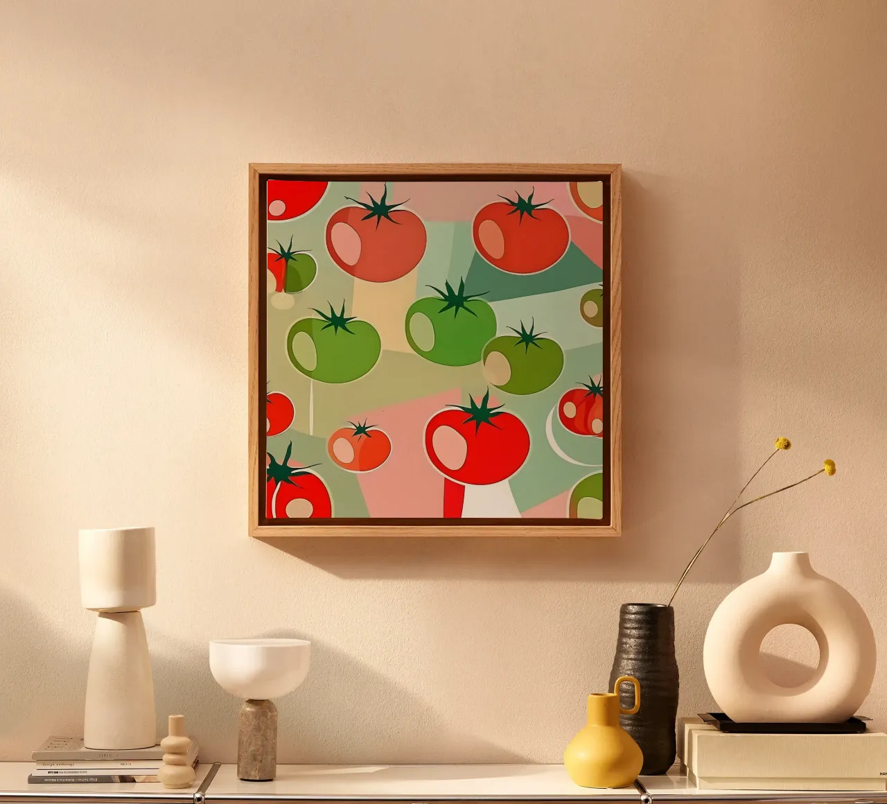 Stile_di_pomodoro_A_4 tela con Cornice a cassetta da Pink- und LoveArt by LK