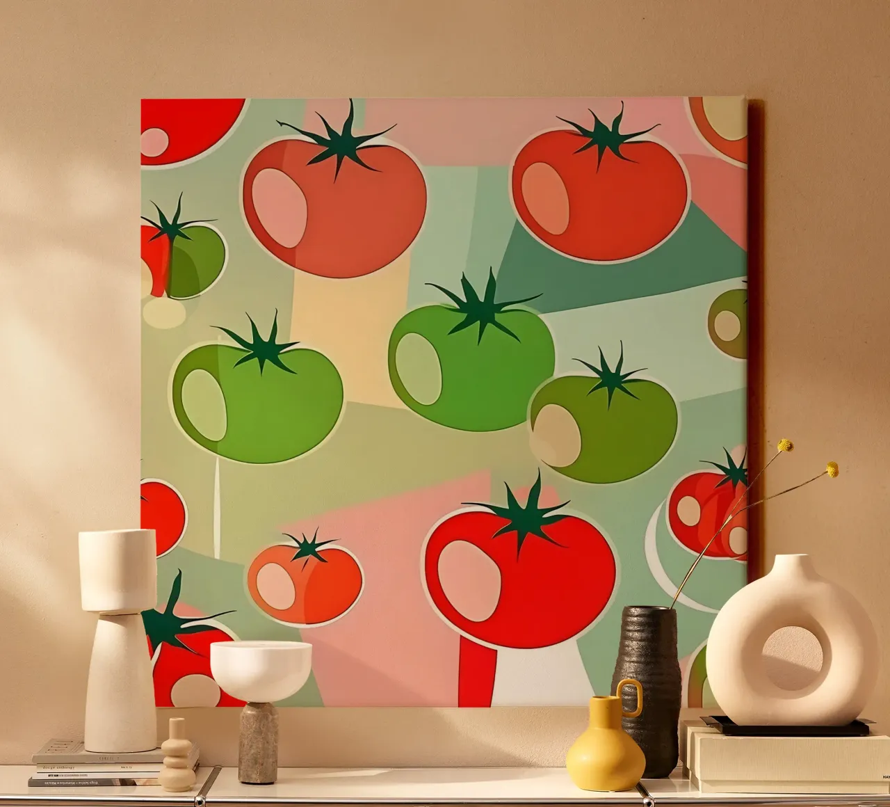 Stile_di_pomodoro_A_4 tela con Cornice a cassetta da Pink- und LoveArt by LK