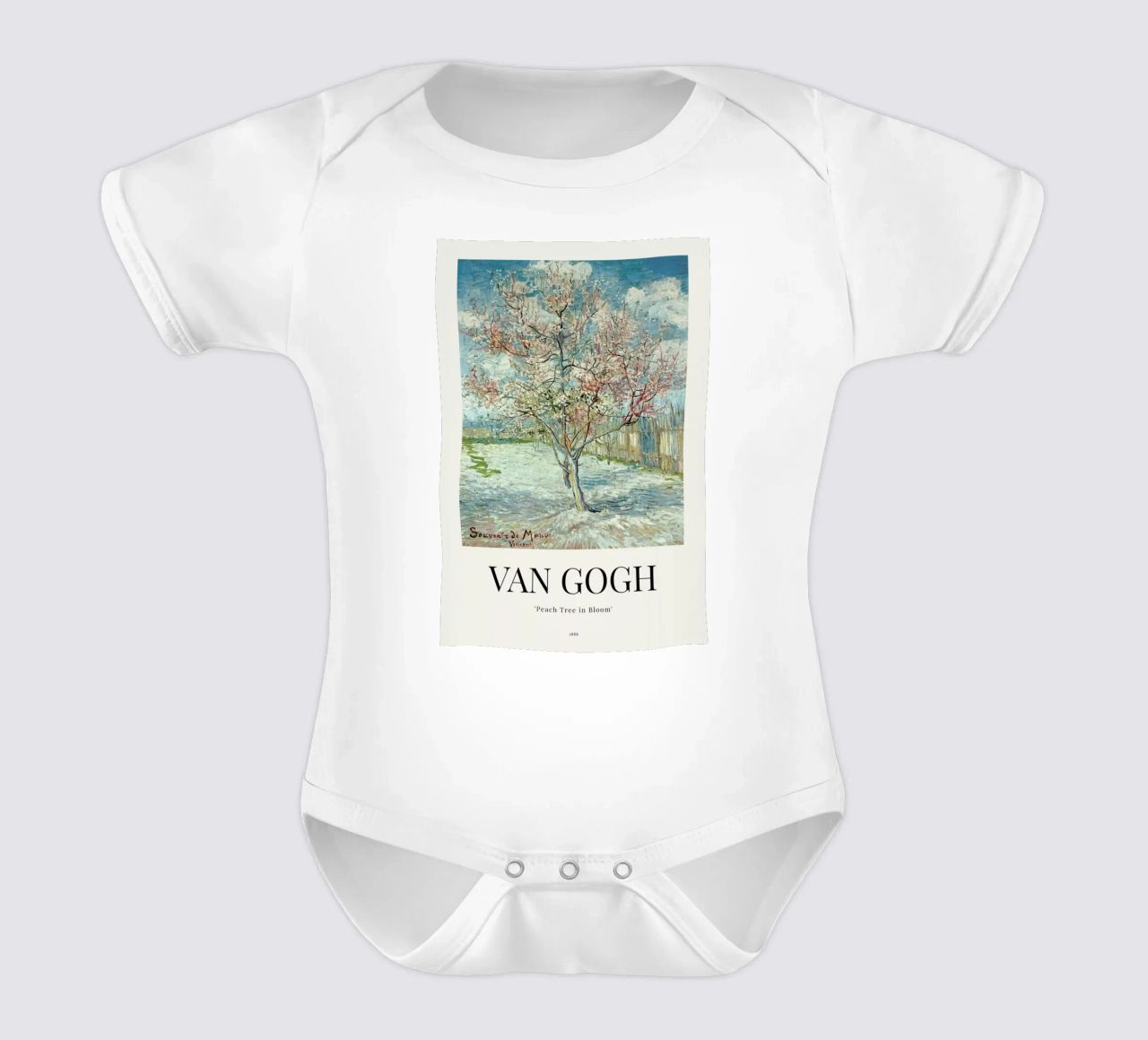van Gogh - Peach Tree in Bloom Kurzarm Babybody von ARTOTHEK