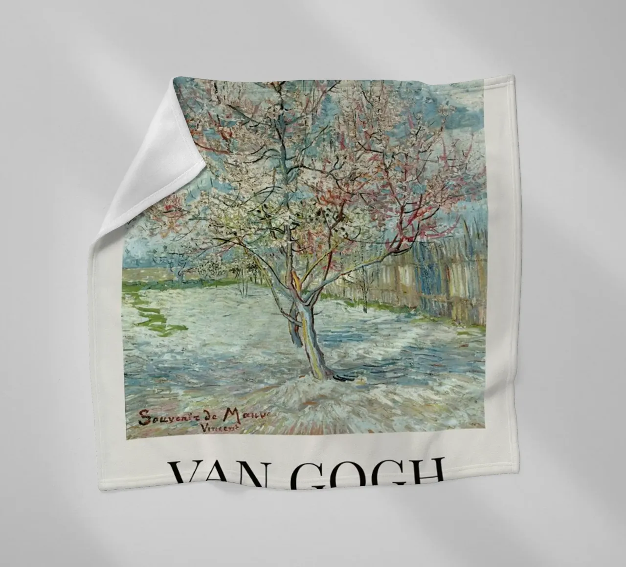 van Gogh - Peach Tree in Bloom coperta in pile da ARTOTHEK