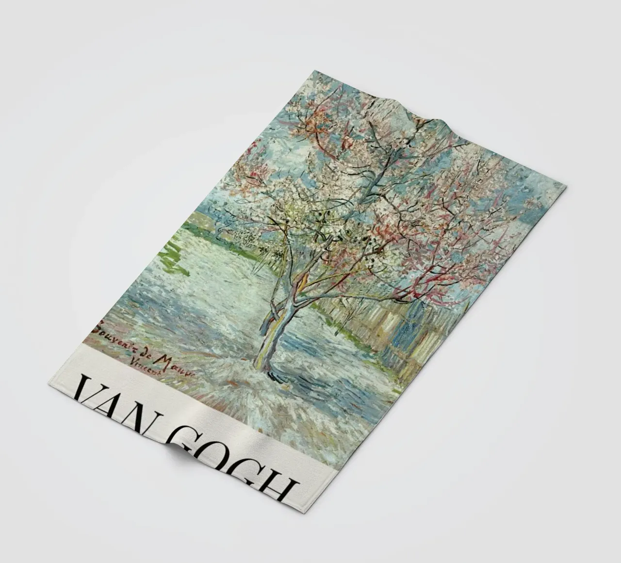 van Gogh - Peach Tree in Bloom coperta in pile da ARTOTHEK