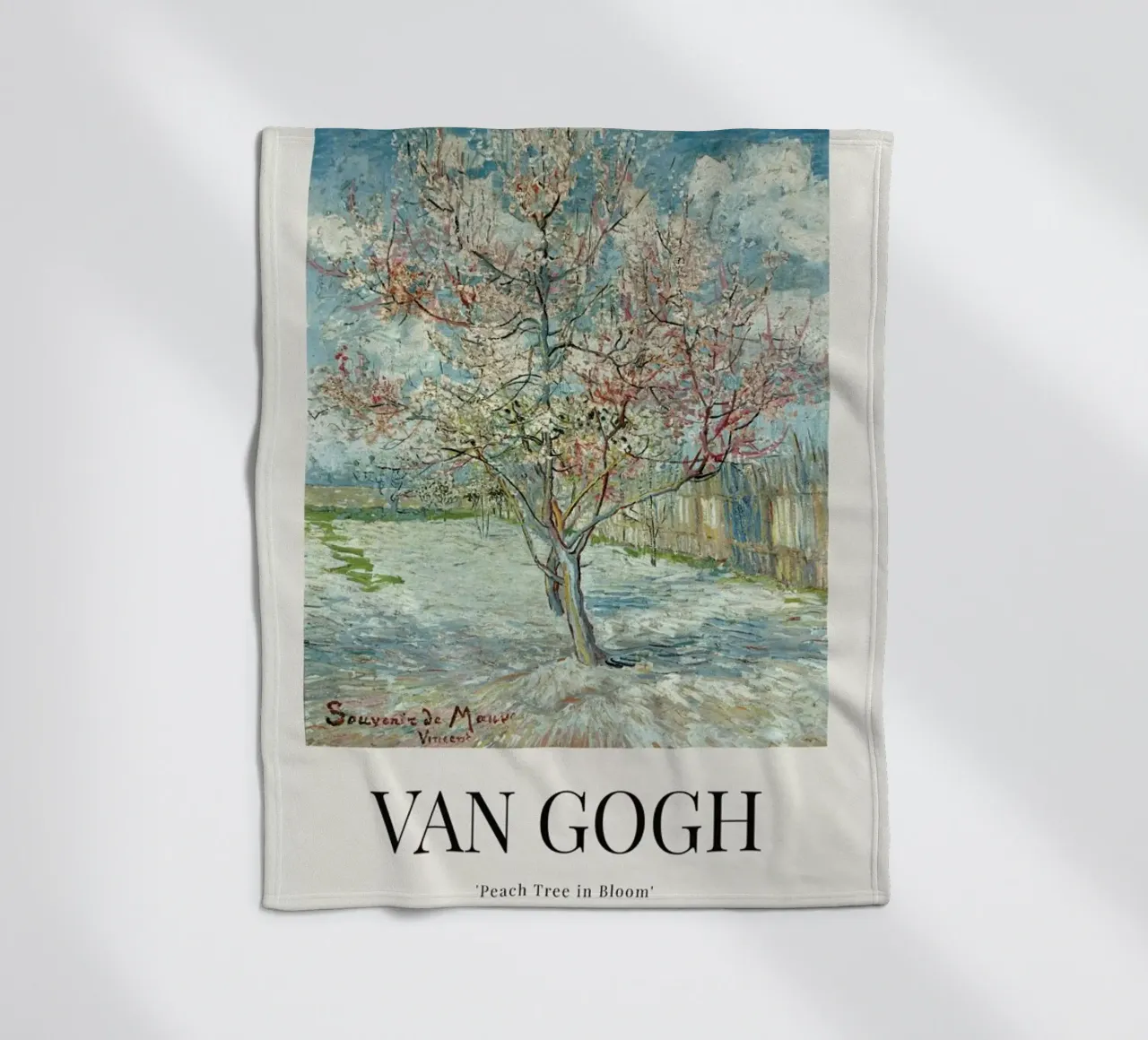 van Gogh - Peach Tree in Bloom coperta in pile da ARTOTHEK