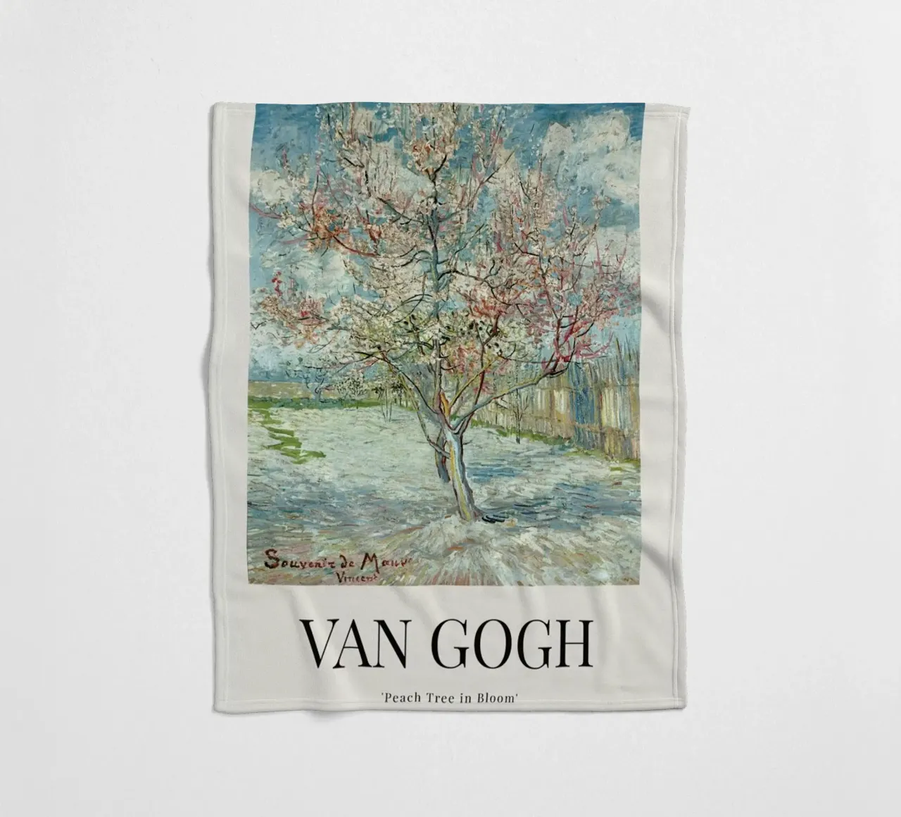 van Gogh - Peach Tree in Bloom coperta in pile da ARTOTHEK