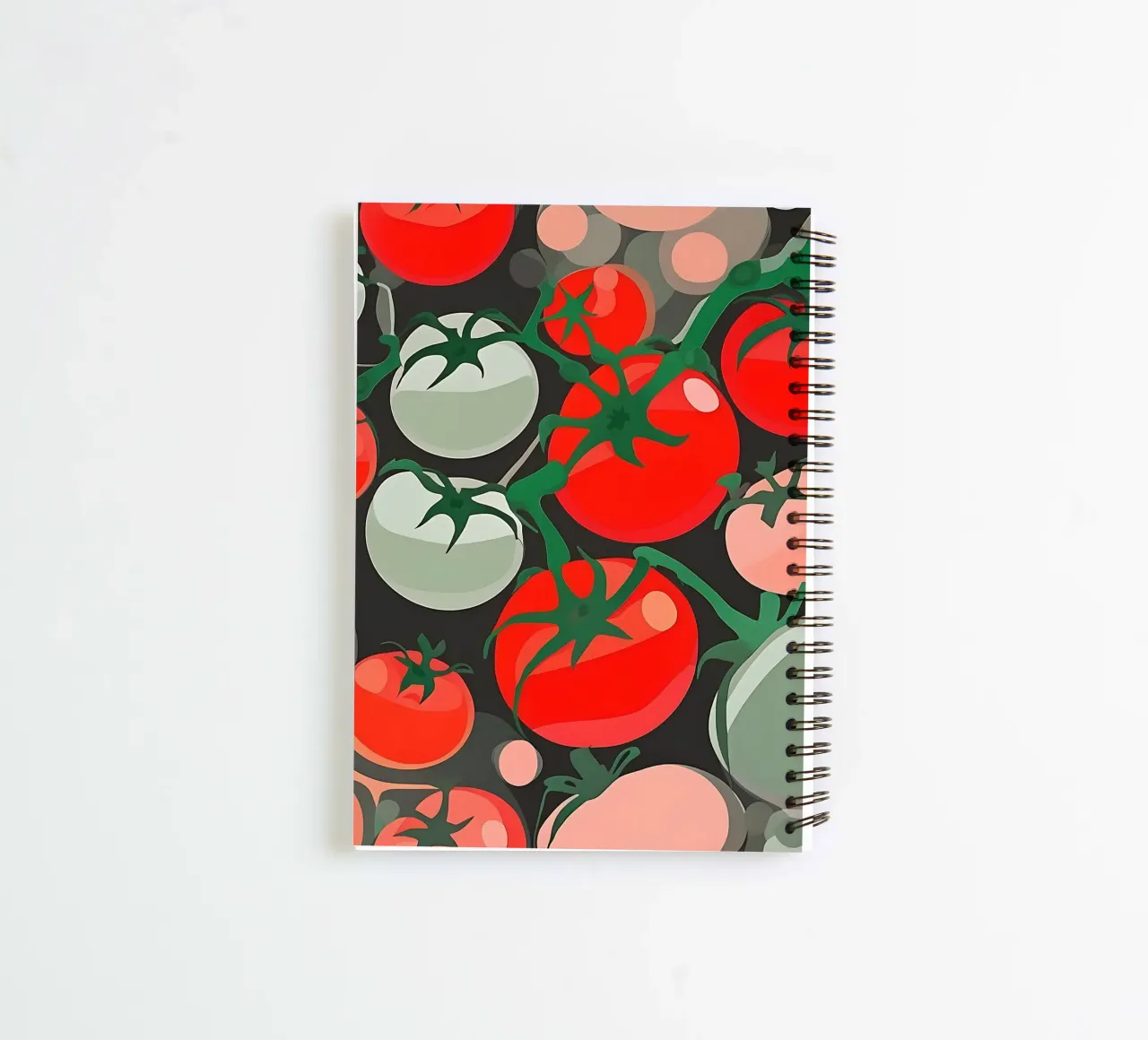 Tomato_style_A_5 spiral notebook by Pink- und LoveArt by LK