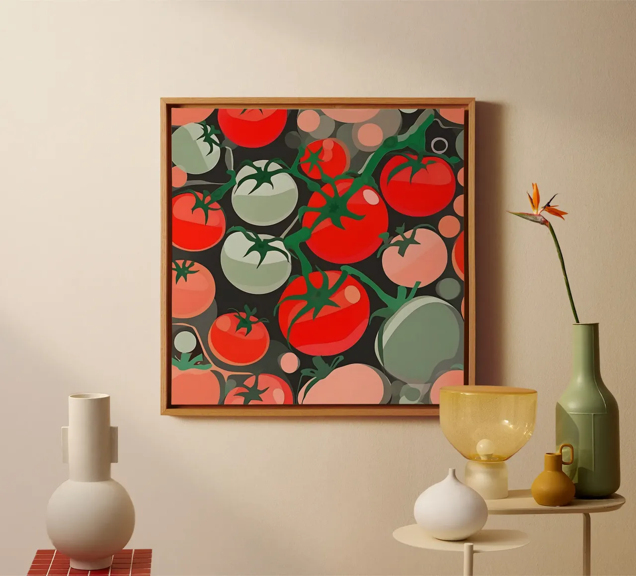 Stile_di_pomodoro_A_5 tela con Cornice a cassetta da Pink- und LoveArt by LK