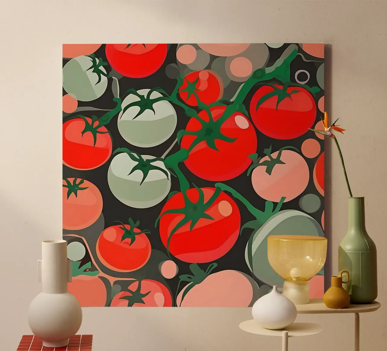 Stile_di_pomodoro_A_5 tela con Cornice a cassetta da Pink- und LoveArt by LK