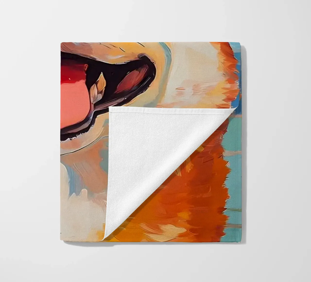 Shiba Inu sorridente con la carta igienica telo mare da Adrian Patel