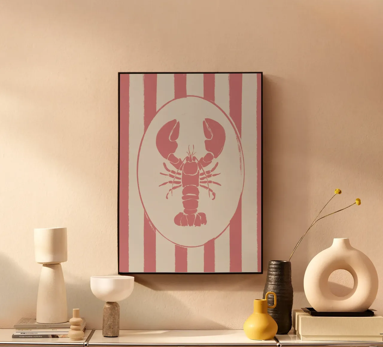 Aragosta rosa e a righe plexiglass da Sixmai