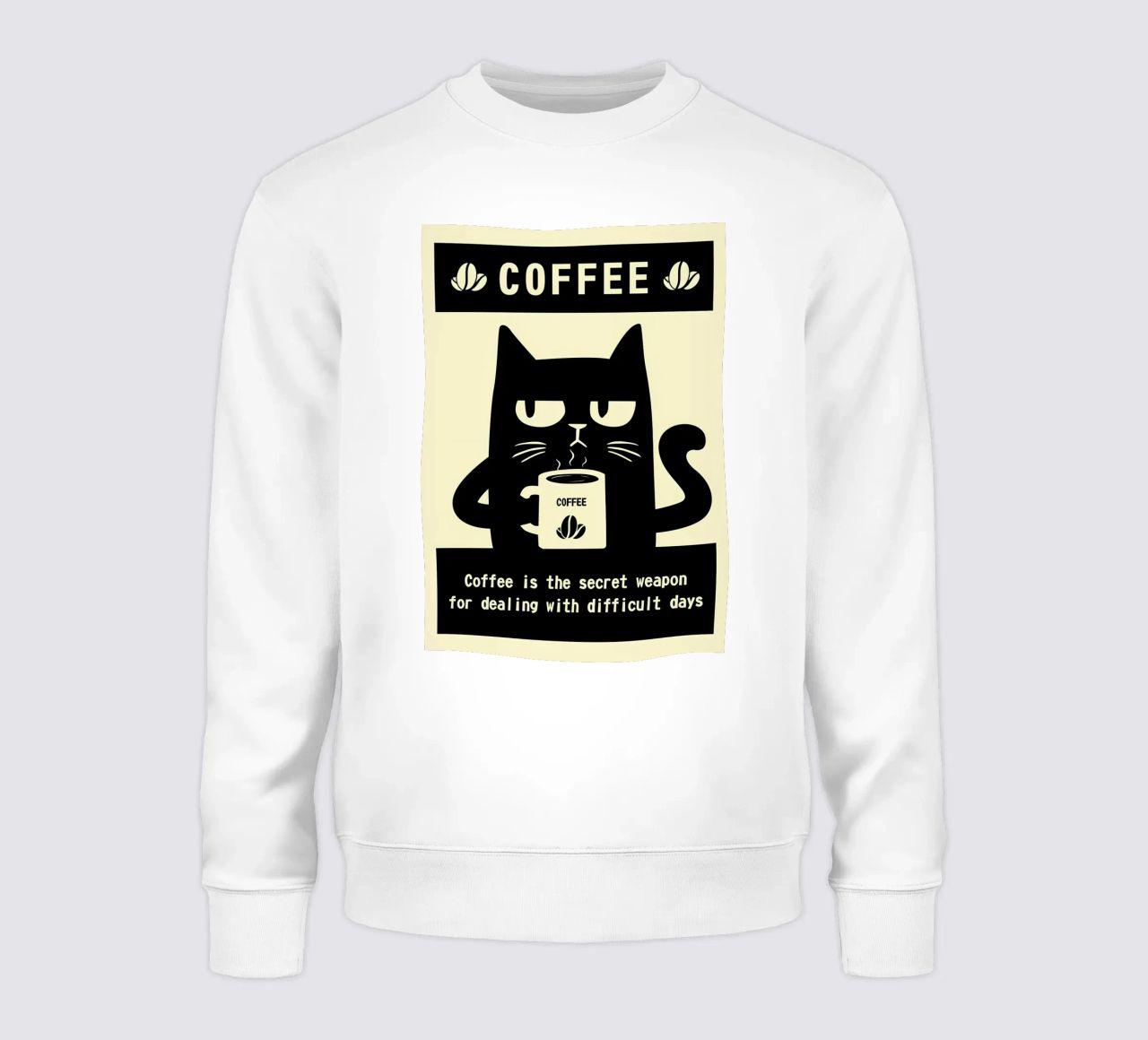 Gatto e caffè felpa da Bartosz Powalka