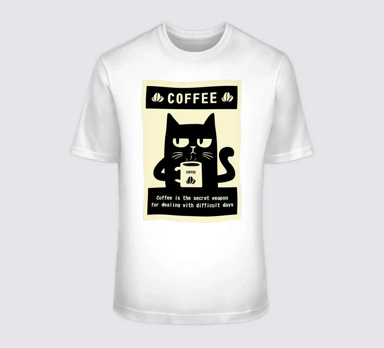Gatto e caffè t-shirt da Bartosz Powalka