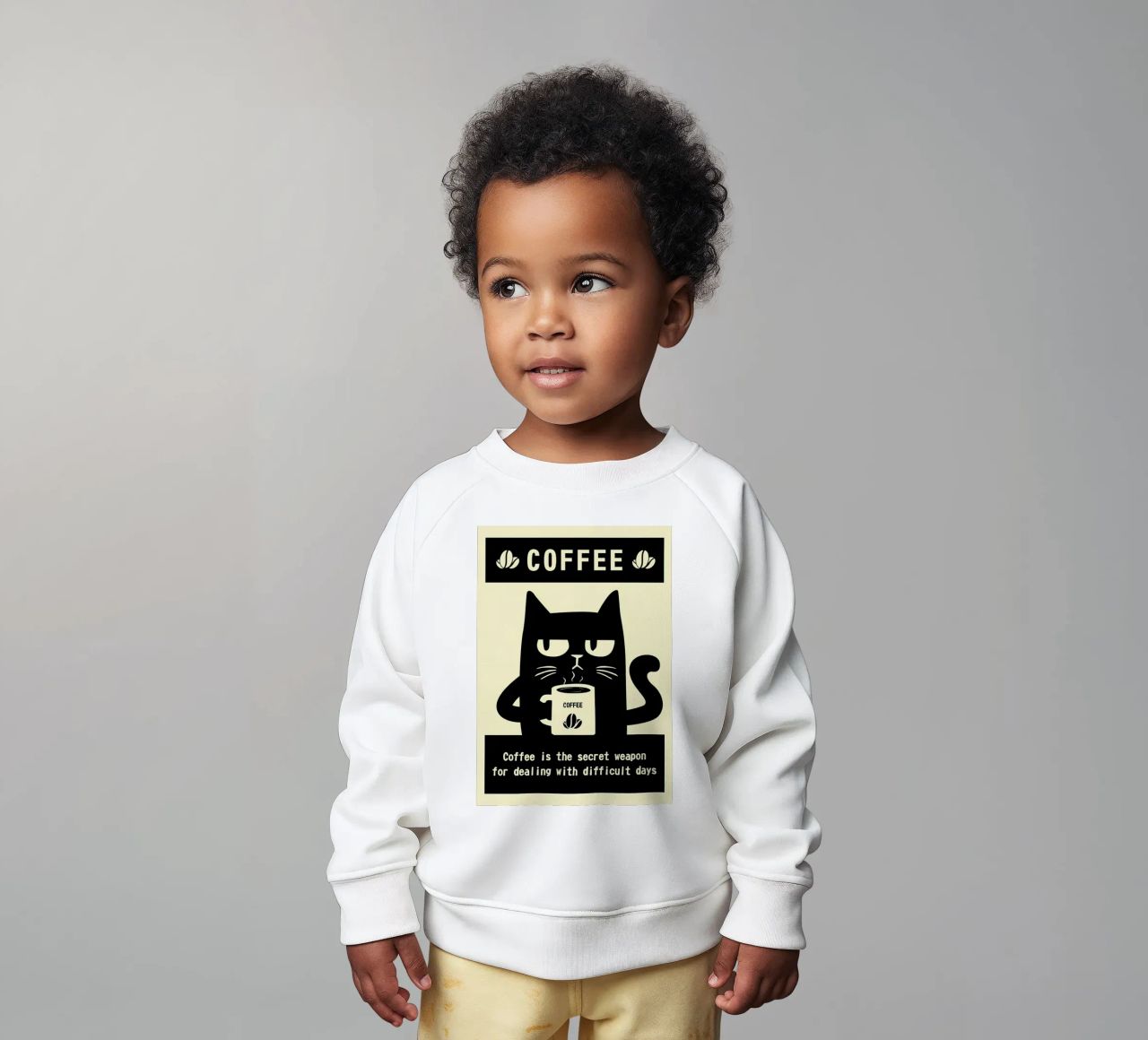 Gatto e caffè felpa neonato da Bartosz Powalka