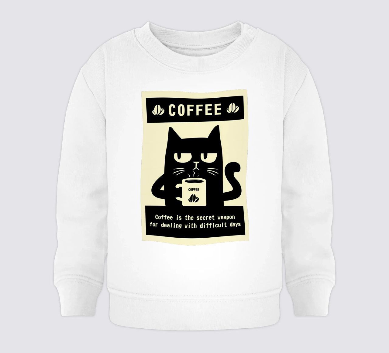 Gatto e caffè felpa neonato da Bartosz Powalka