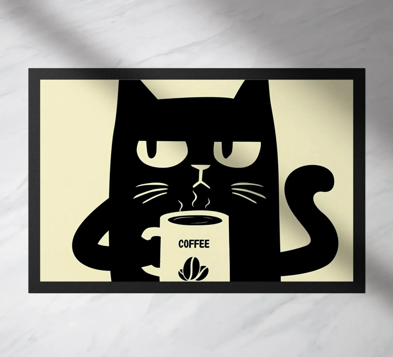 Gato y café felpudo de Bartosz Powalka