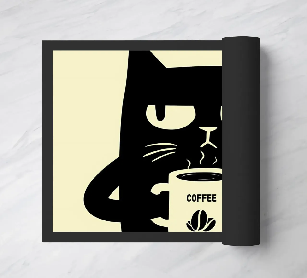 Gato y café felpudo de Bartosz Powalka