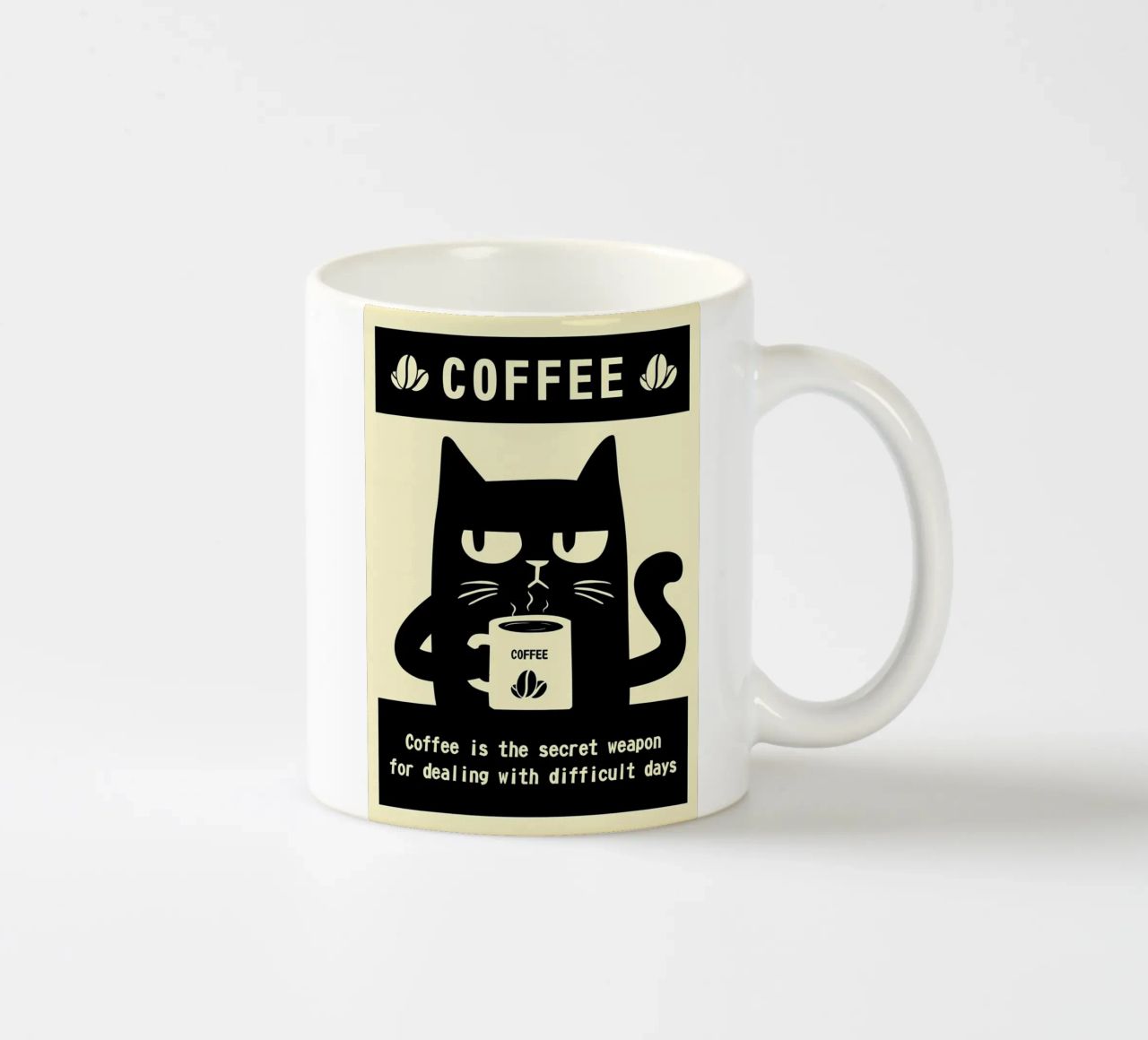 Gatto e caffè tazza in ceramica da Bartosz Powalka