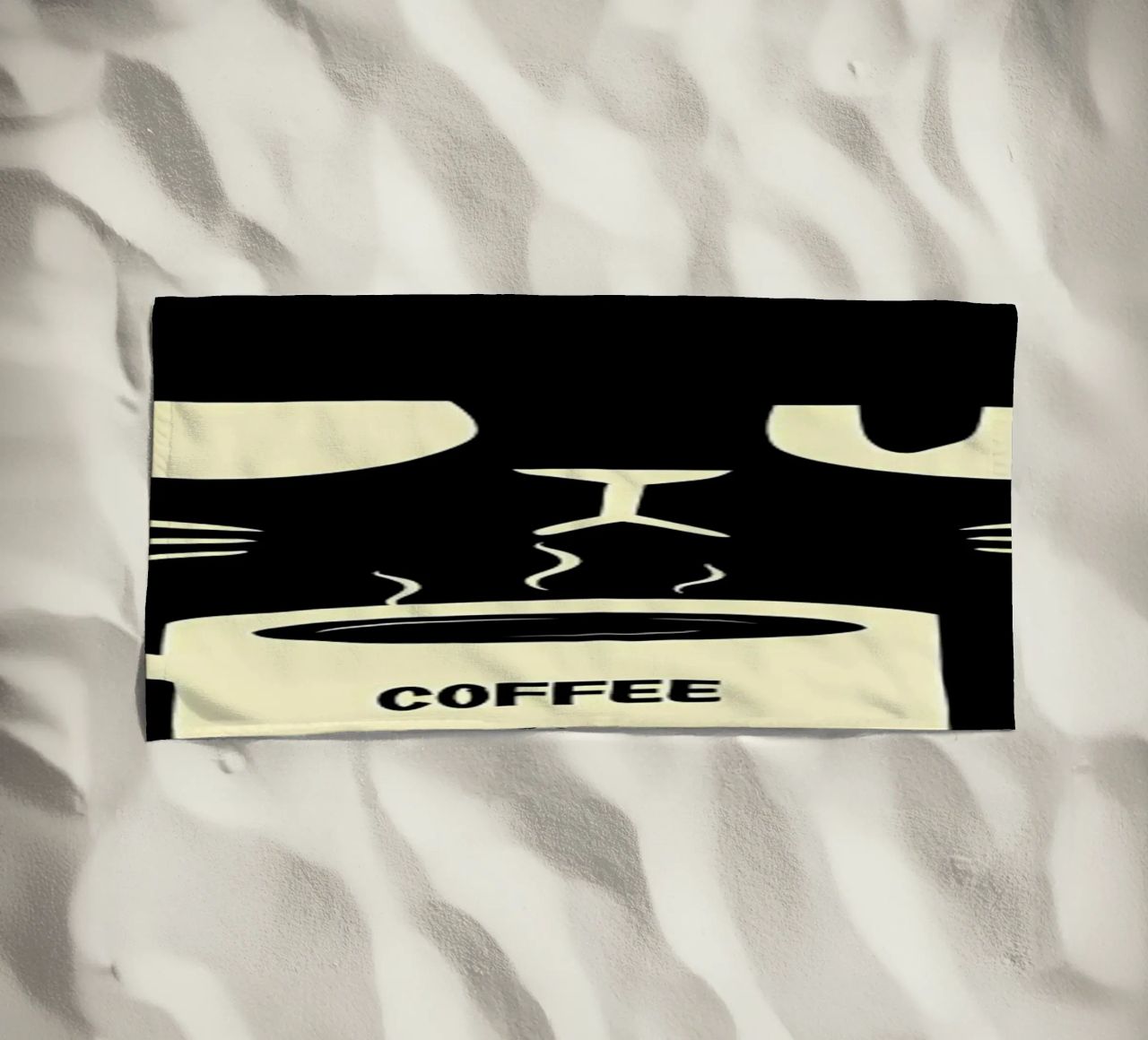 Gatto e caffè telo mare da Bartosz Powalka