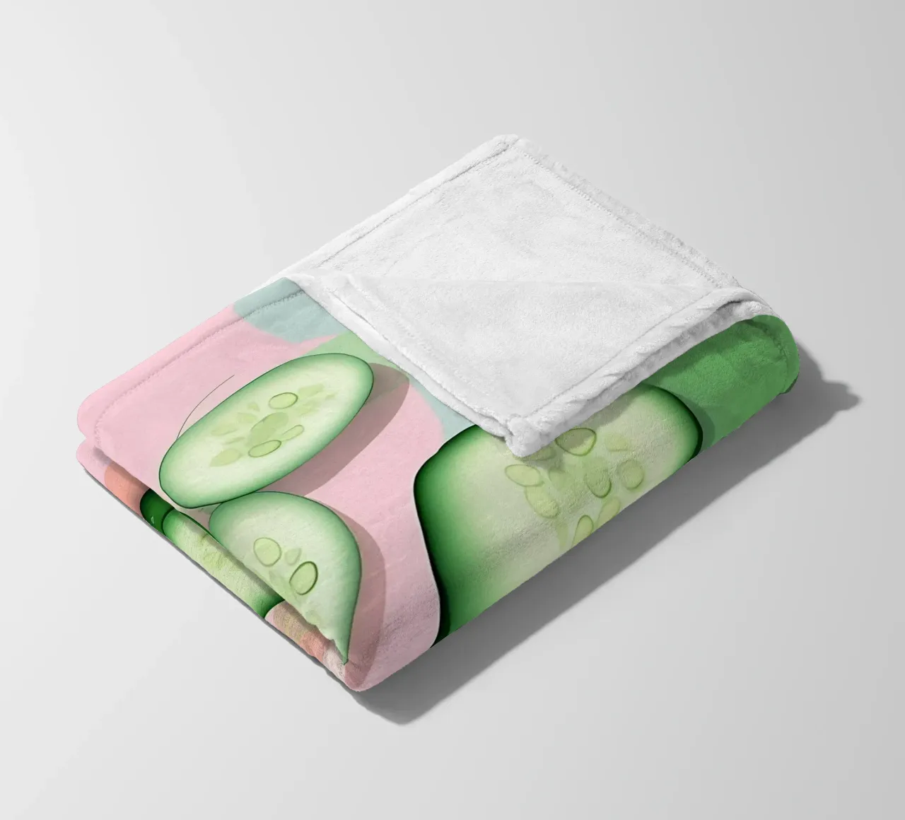 Cucumber_Style_A_1 fleece blanket by Pink- und LoveArt by LK