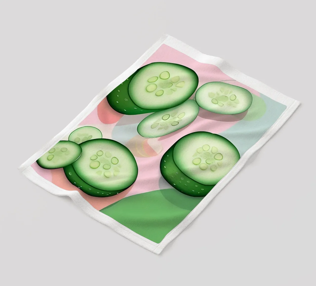 Cucumber_Style_A_1 fleece blanket by Pink- und LoveArt by LK