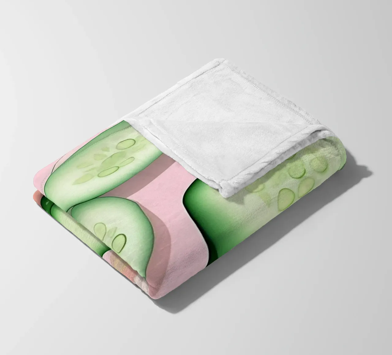 Cucumber_Style_A_1 fleece blanket by Pink- und LoveArt by LK