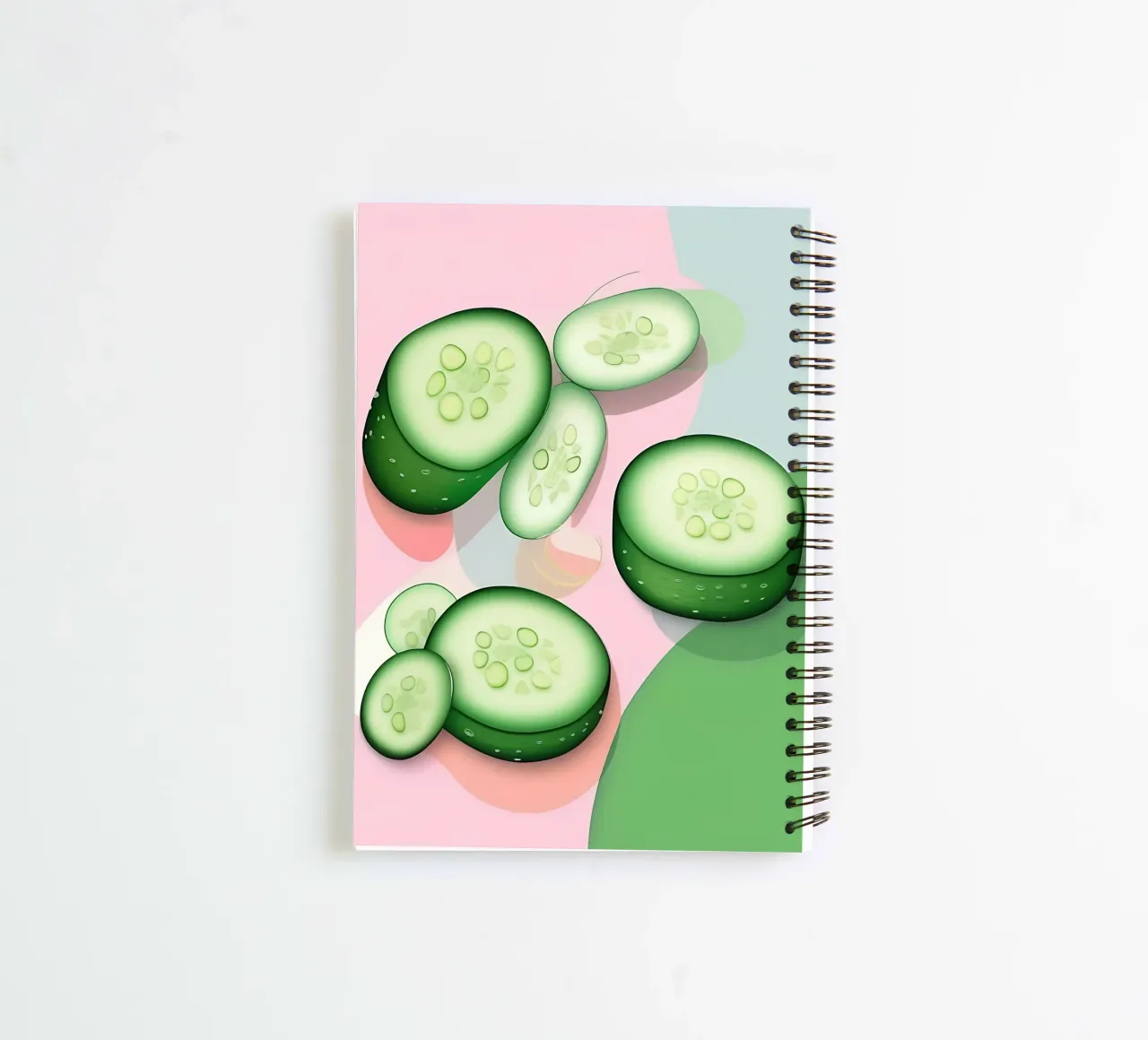 Cucumber_Style_A_1 spiral notebook by Pink- und LoveArt by LK