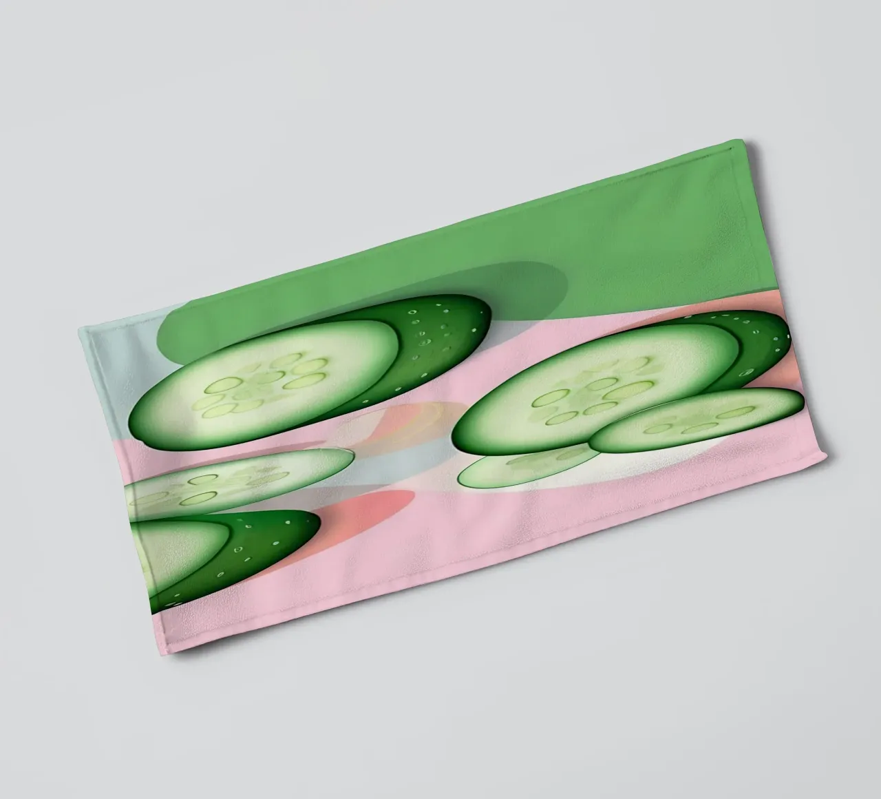 Cucumber_Style_A_1 towel by Pink- und LoveArt by LK