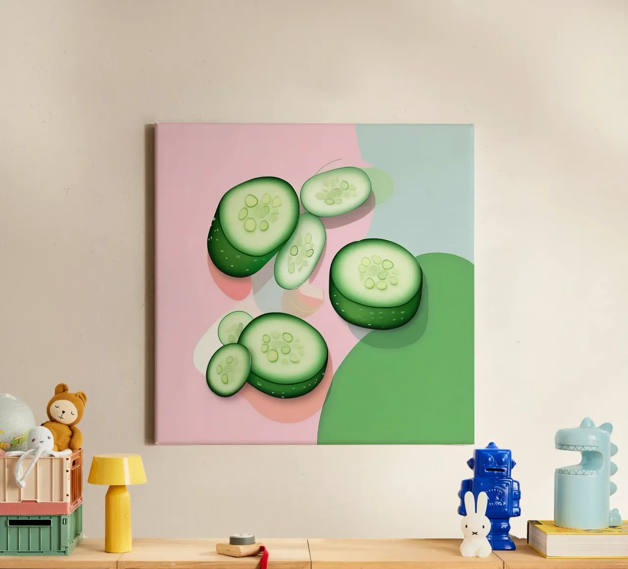 Cucumber_Style_A_1 canvas by Pink- und LoveArt by LK