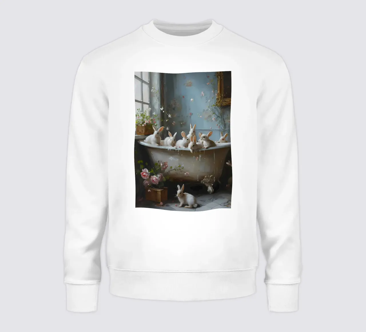 Conejitos en la bañera sudadera de Adrian Patel