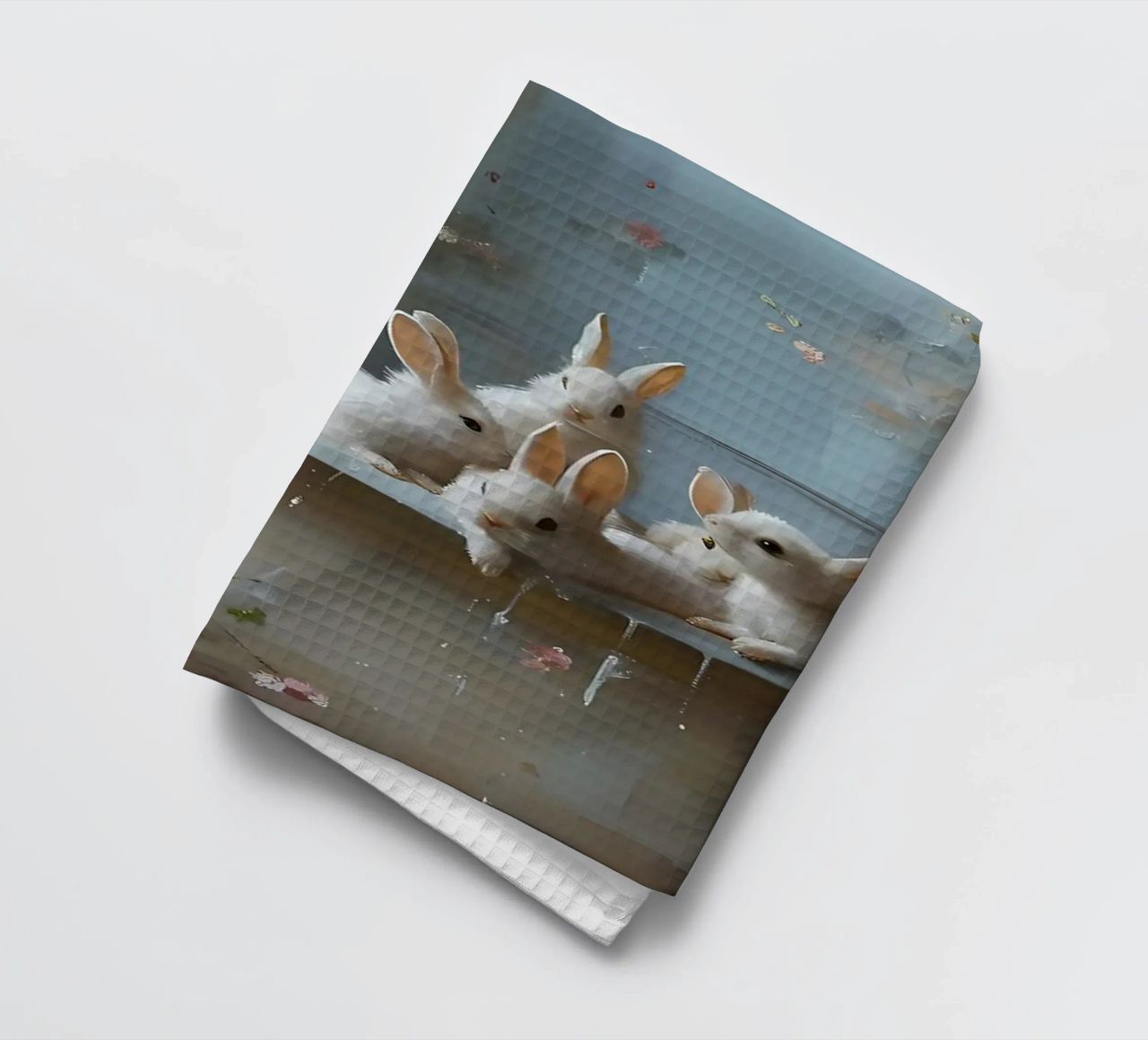 Lapins dans une baignoire torchon de Adrian Patel