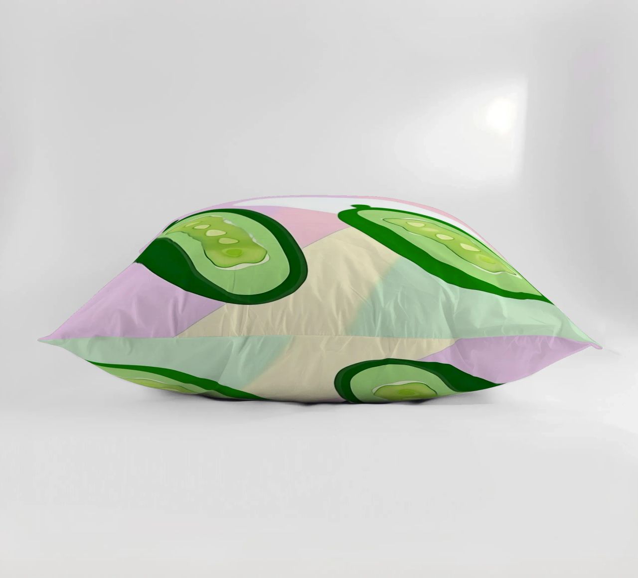 Cucumber_Style_A_2 decorative cushion by Pink- und LoveArt by LK