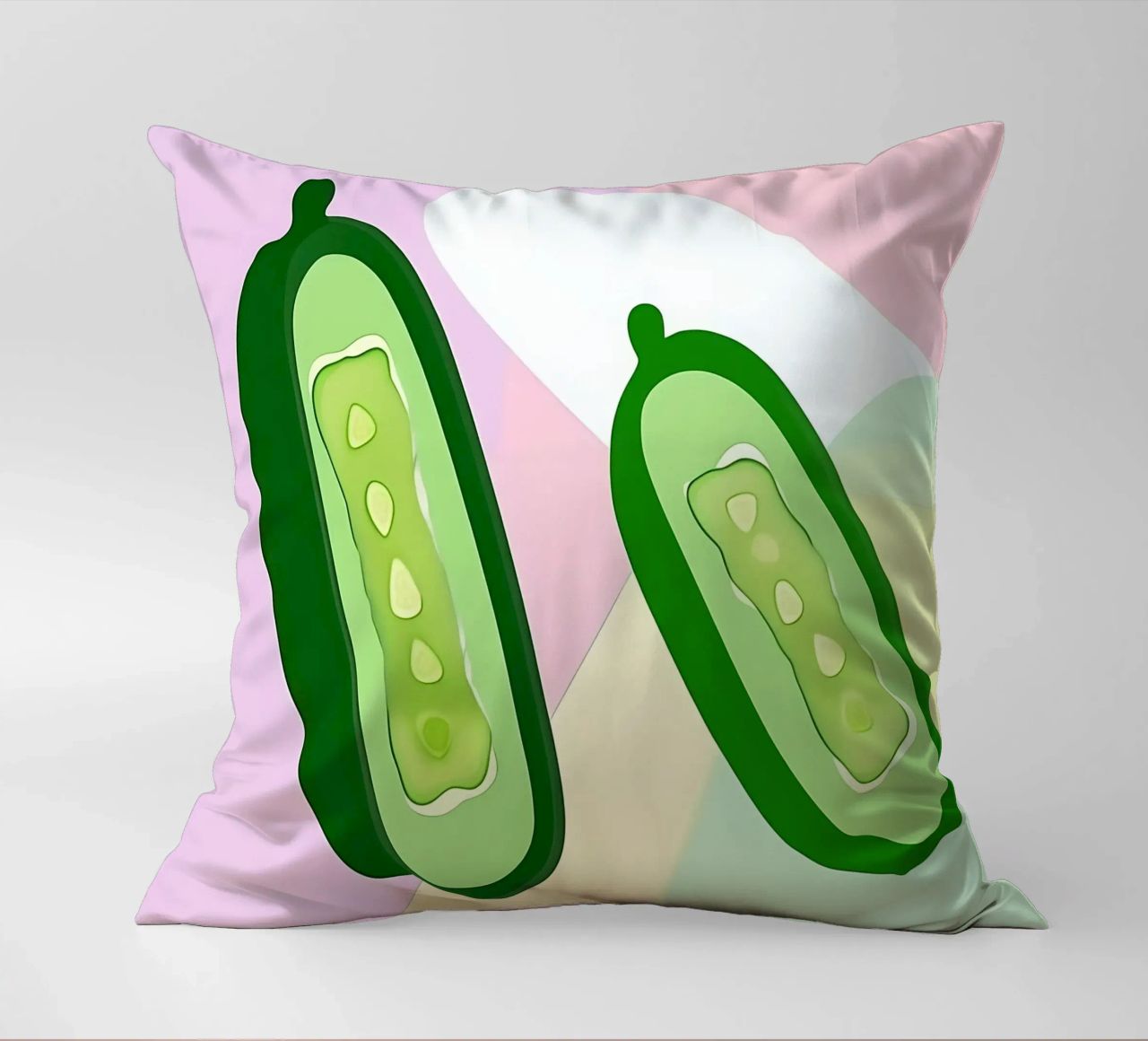 Cucumber_Style_A_2 decorative cushion by Pink- und LoveArt by LK