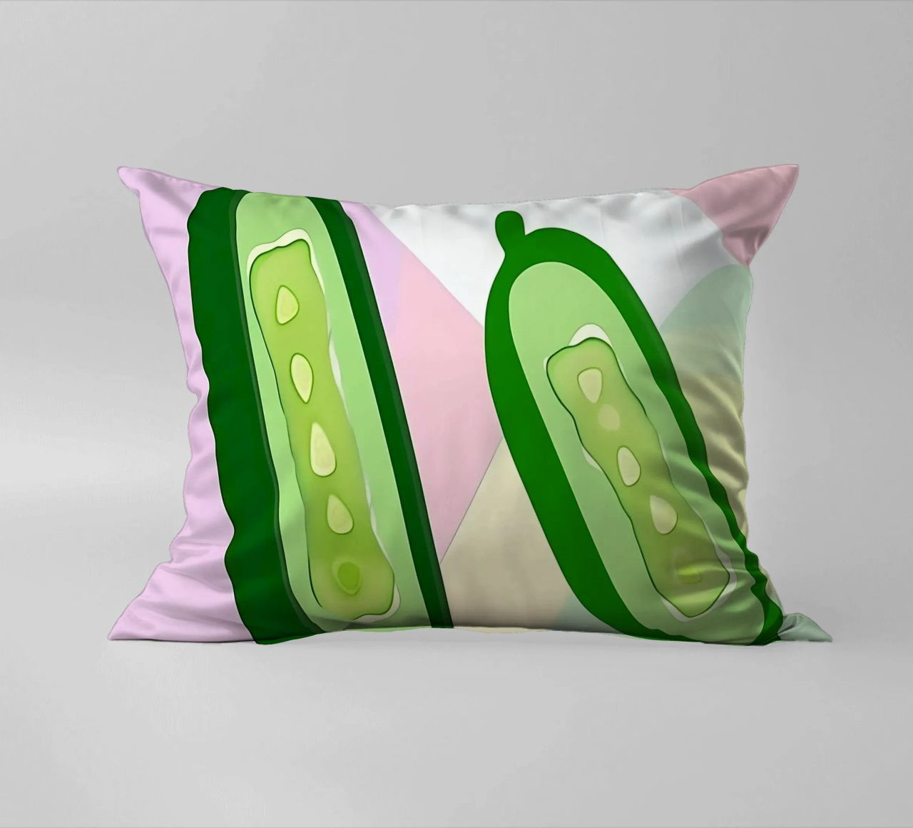 Cucumber_Style_A_2 decorative cushion by Pink- und LoveArt by LK