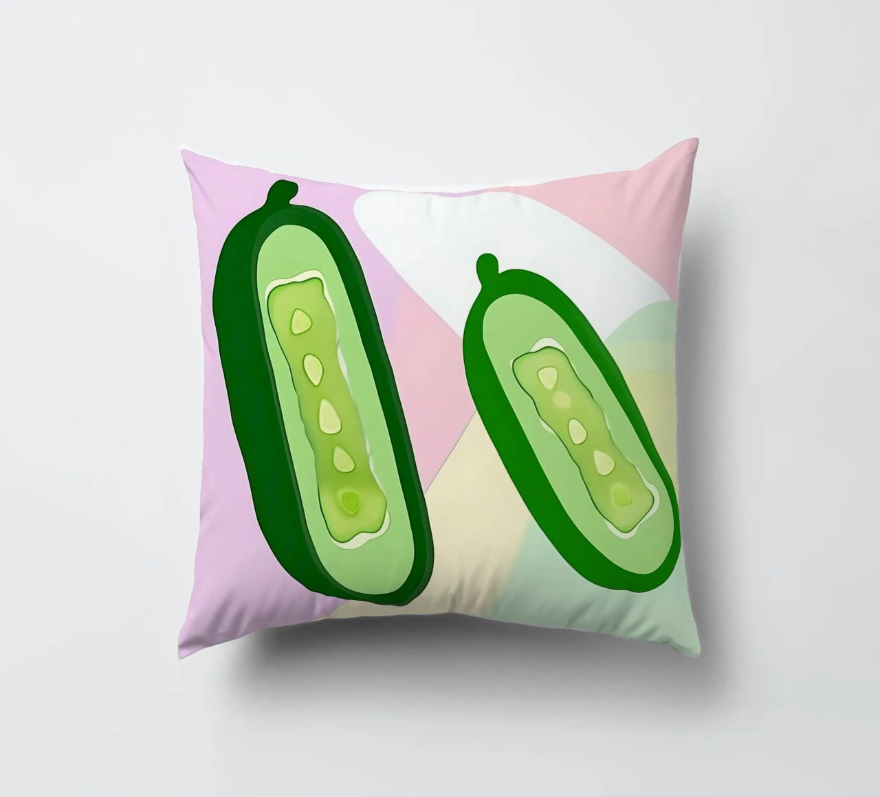 Cucumber_Style_A_2 decorative cushion by Pink- und LoveArt by LK
