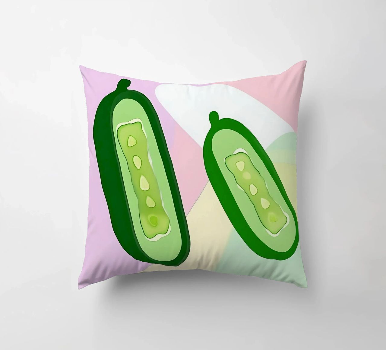 Cucumber_Style_A_2 decorative cushion by Pink- und LoveArt by LK