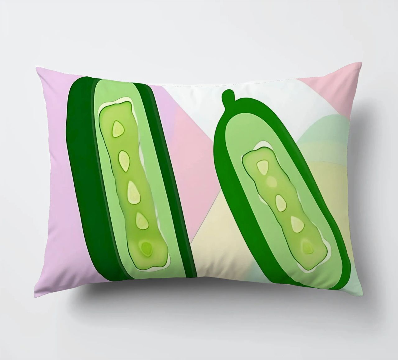 Cucumber_Style_A_2 decorative cushion by Pink- und LoveArt by LK