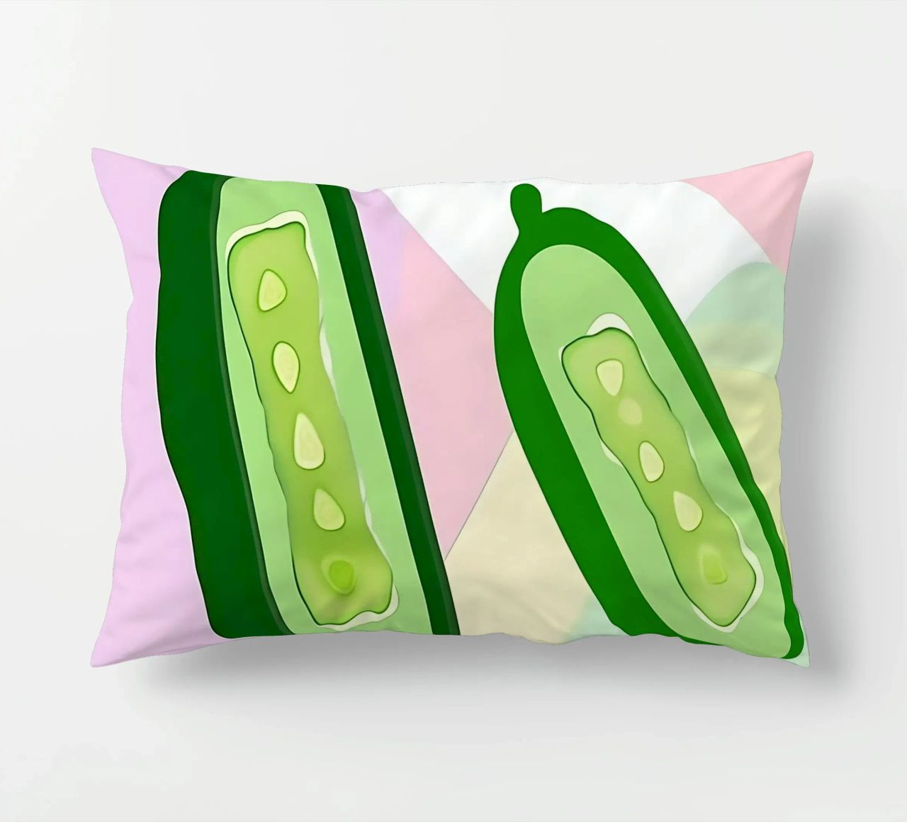 Cucumber_Style_A_2 decorative cushion by Pink- und LoveArt by LK