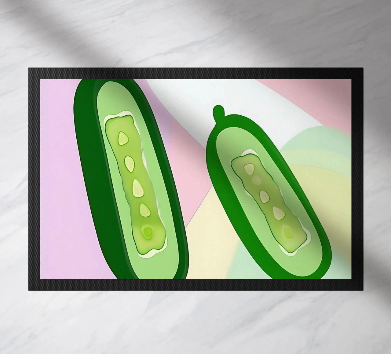 Cucumber_Style_A_2 doormat by Pink- und LoveArt by LK