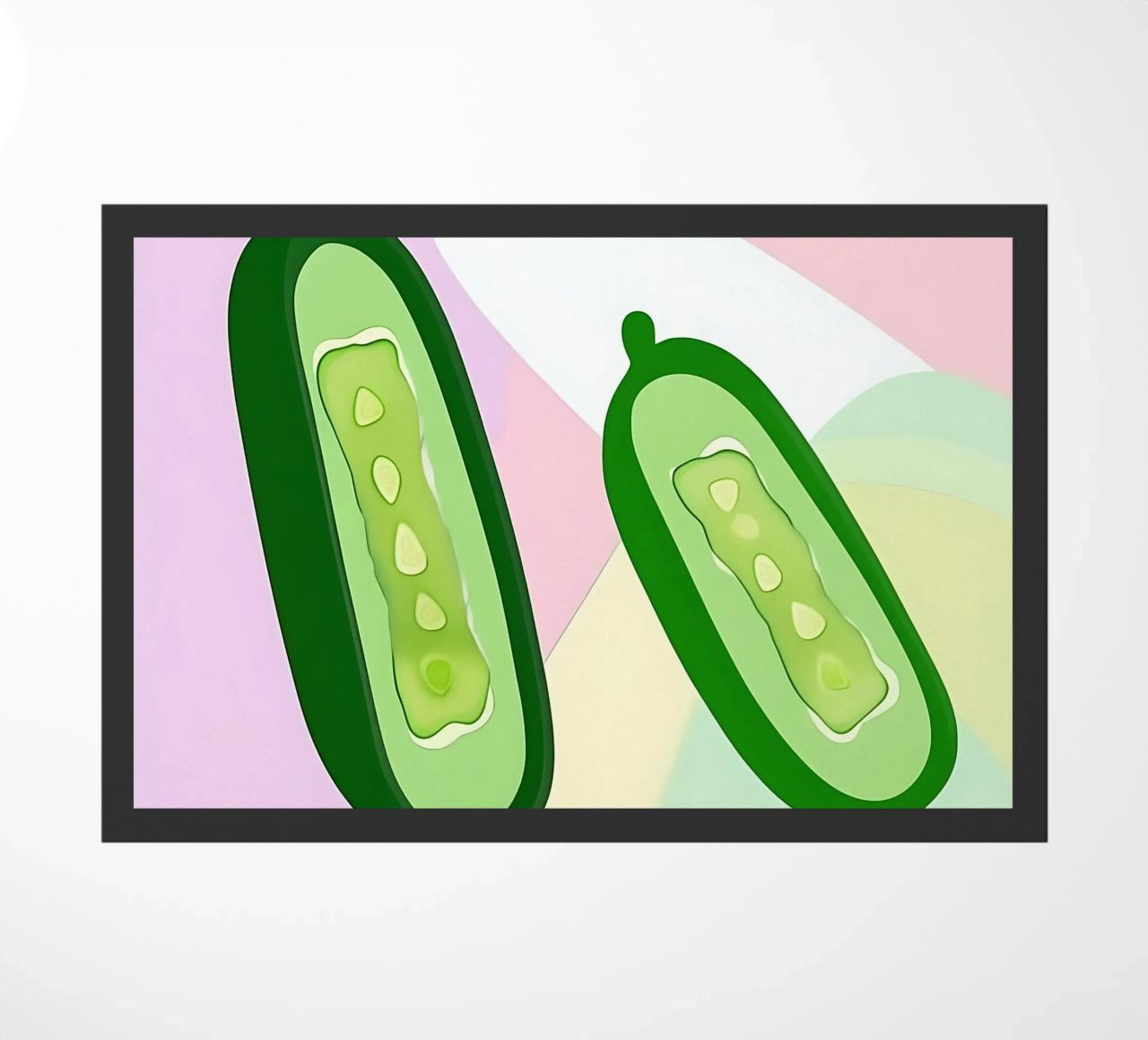 Cucumber_Style_A_2 doormat by Pink- und LoveArt by LK
