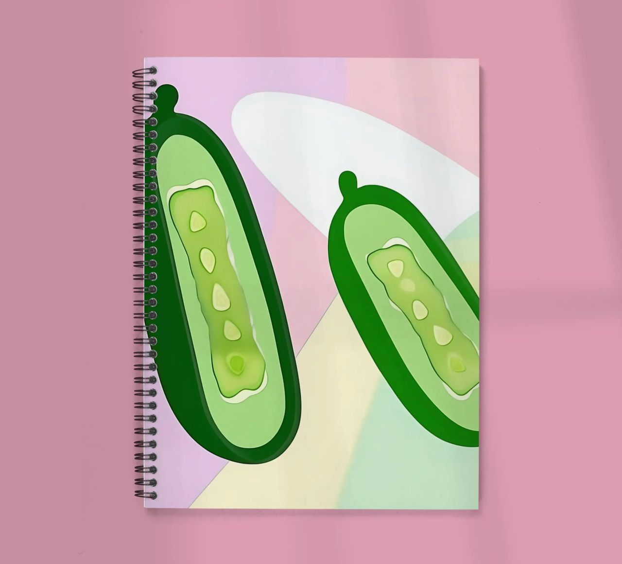 Cucumber_Style_A_2 spiral notebook by Pink- und LoveArt by LK