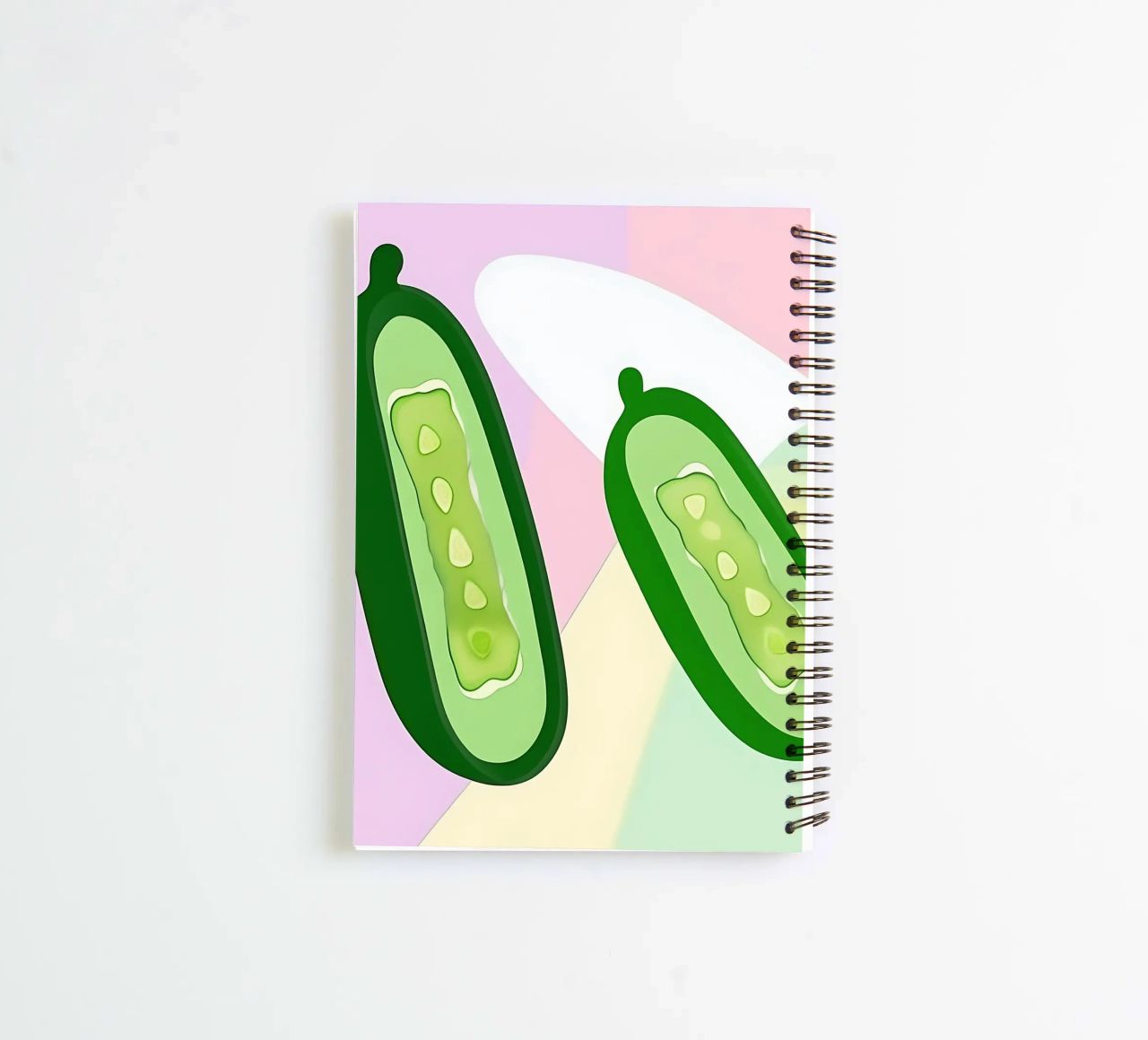 Cucumber_Style_A_2 spiral notebook by Pink- und LoveArt by LK