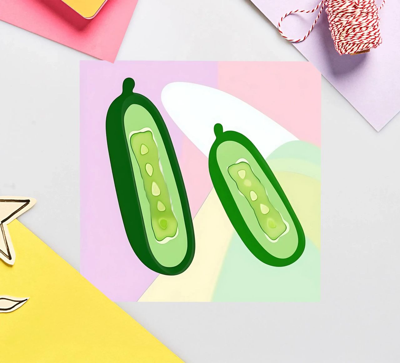 Cucumber_Style_A_2 sticker by Pink- und LoveArt by LK