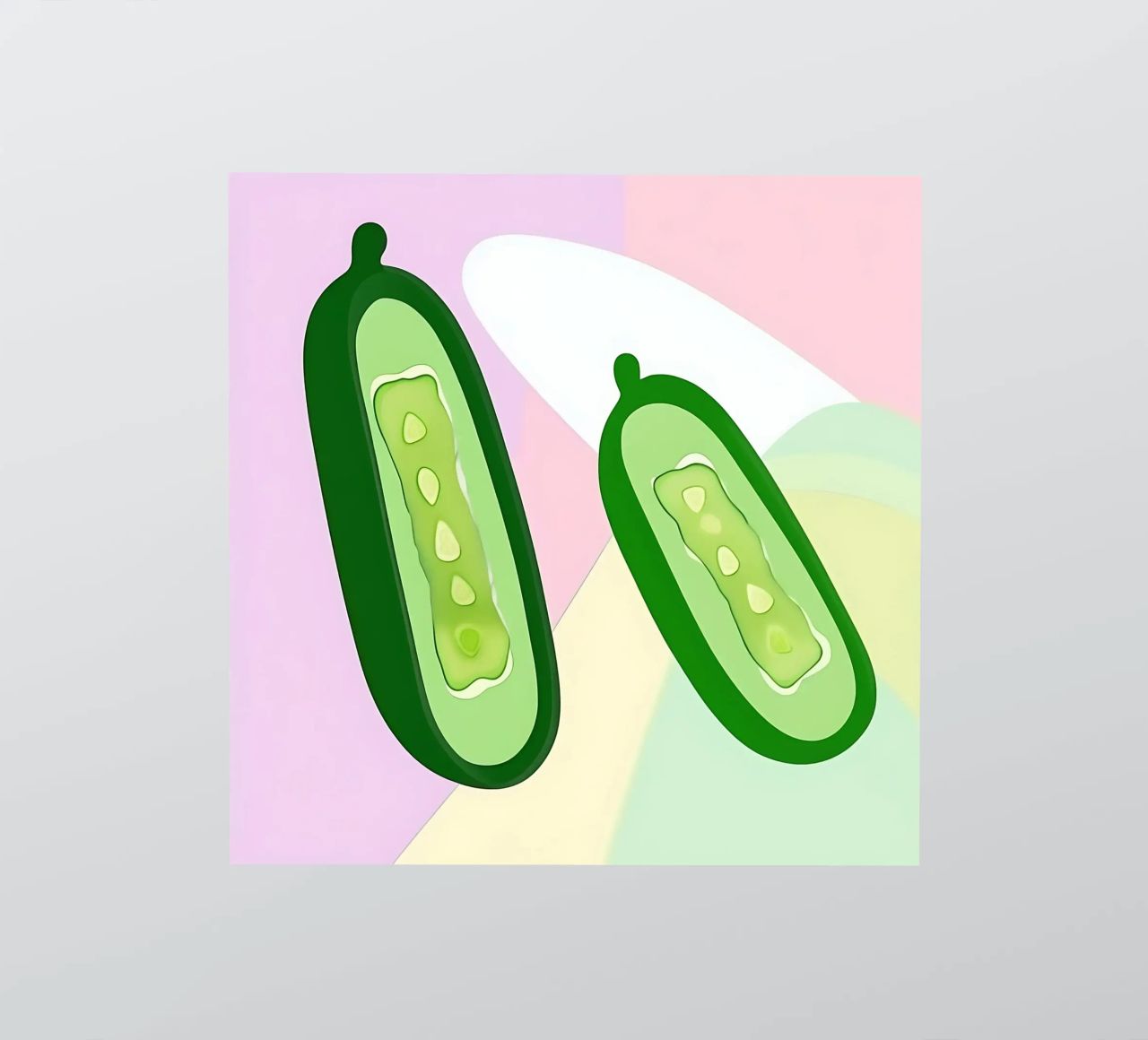 Cucumber_Style_A_2 sticker by Pink- und LoveArt by LK