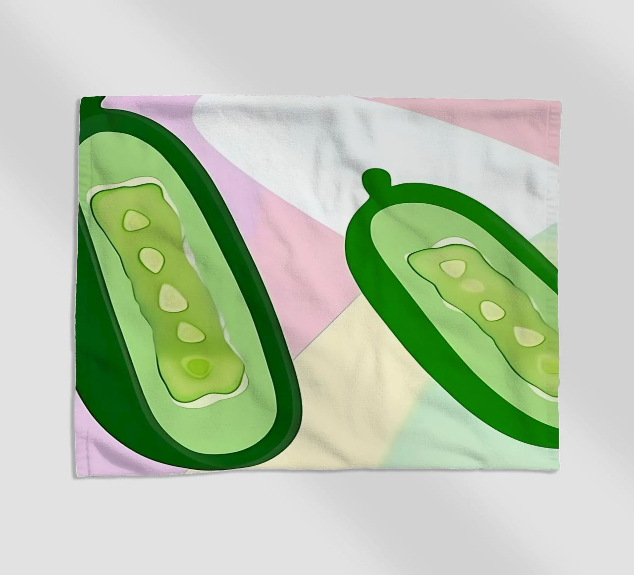 Cucumber_Style_A_2 beach towel by Pink- und LoveArt by LK