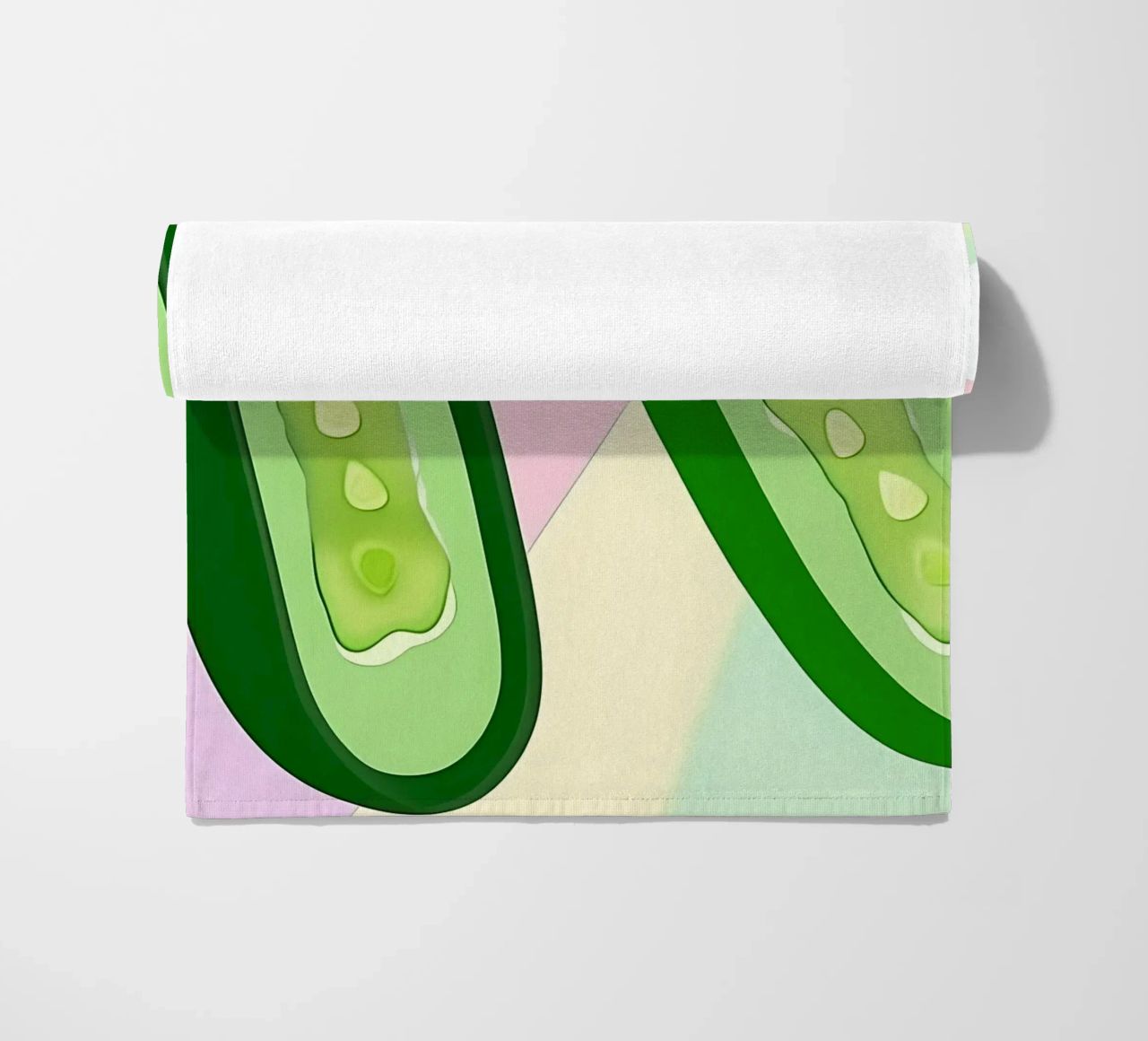 Cucumber_Style_A_2 beach towel by Pink- und LoveArt by LK