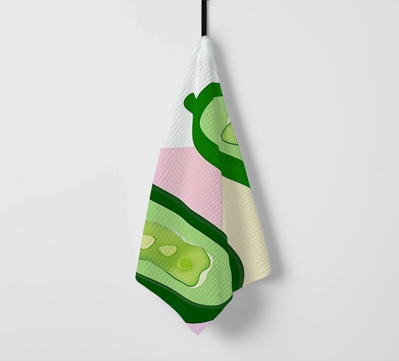Cucumber_Style_A_2 tea towel by Pink- und LoveArt by LK