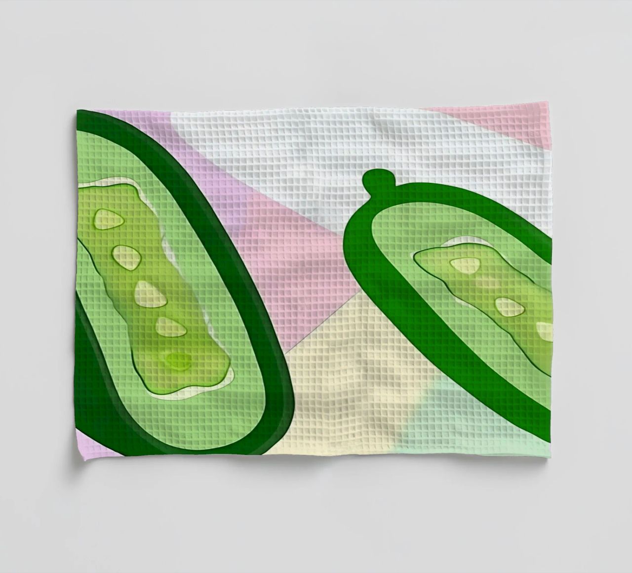 Cucumber_Style_A_2 tea towel by Pink- und LoveArt by LK