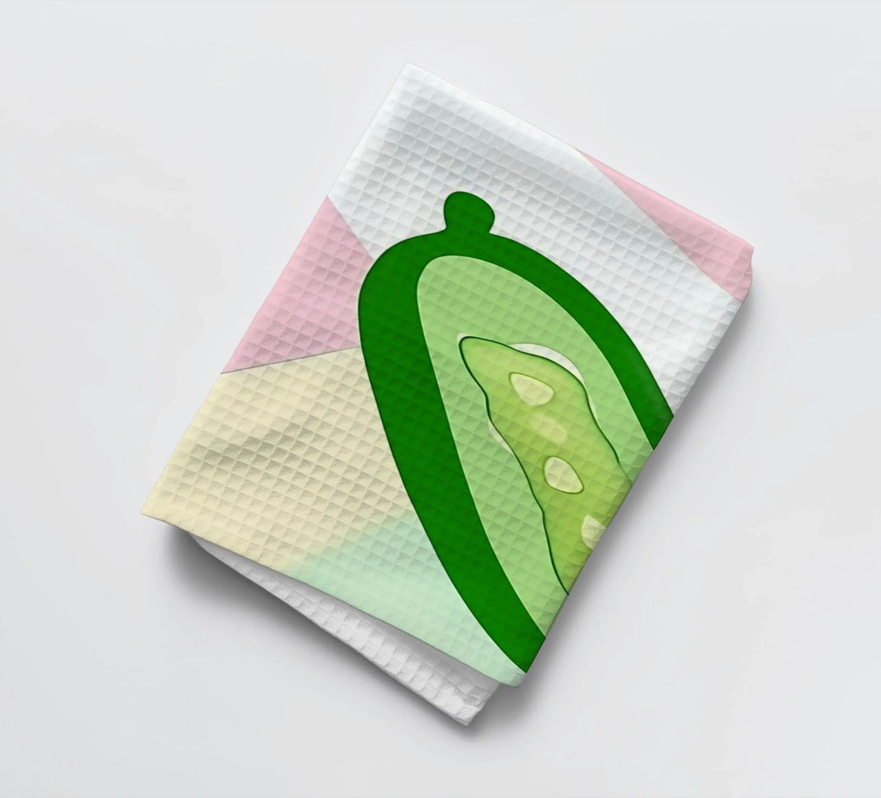 Cucumber_Style_A_2 tea towel by Pink- und LoveArt by LK